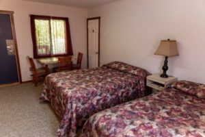Bedroom area at Peaks Lodge in Revelstoke, BC