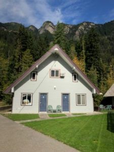 Duplex cabin units at Peaks Lodge in Revelstoke, BC