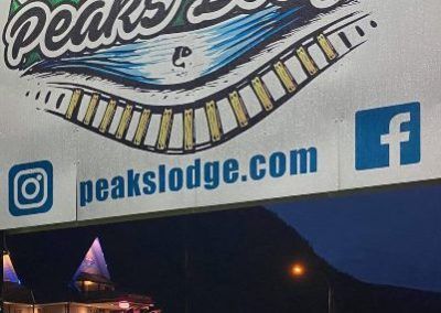 Peak lodge banner