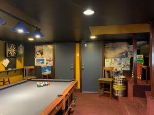Bar and Games Area at Peaks Lodge in Revelstoke, BC