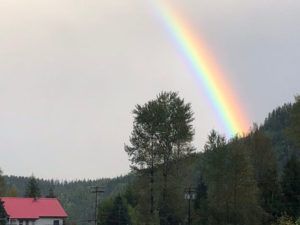 Rainbow at Peaks Lodge in Revelstoke, BC