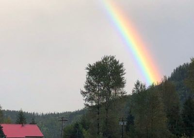 Rainbow at Peaks Lodge in Revelstoke, BC