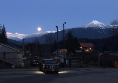 Evening shot at Peaks Lodge in Revelstoke, BC