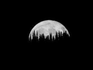 Moon shot at Peaks Lodge in Revelstoke, BC