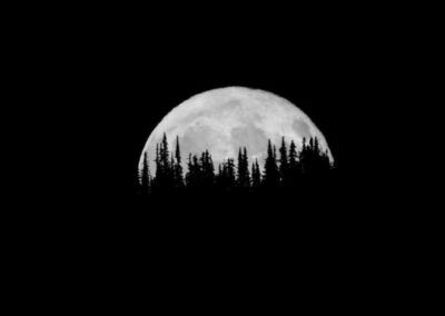 Moon shot at Peaks Lodge in Revelstoke, BC