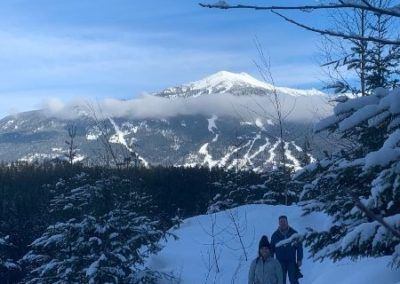 Snowshoeing at Peaks Lodge in Revelstoke, BC