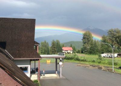 Rainbow image at Peaks Lodge in Revelstoke, BC