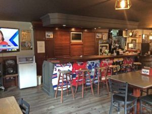 Bar area at Peaks Lodge in Revelstoke, BC